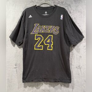 Vintage Adidas NBA Los Angeles Lakers Kobe Bryant #24 T-Shirt Size L